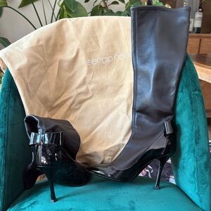 Sergio Rossi Black Heeled Boots
